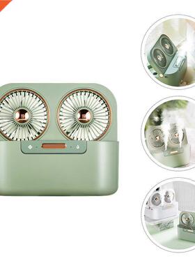 1 Set Small Desktop Humidifier Fan Two-bladed Mist Spray