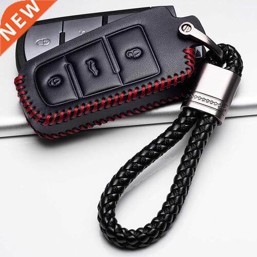 Leather Remote Car Key Case key ver For Volkswagen VW Passat