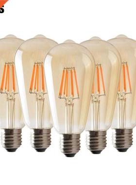 6pcs E27 Retro Edison LED Filament Bulb Lamp ST64 4W 110V Di