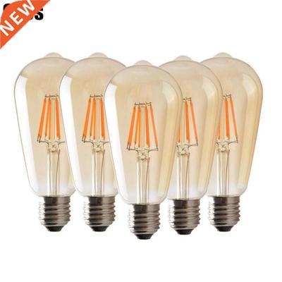 6pcs E27 Retro Edison LED Filament Bulb Lamp ST64 4W 110V Di