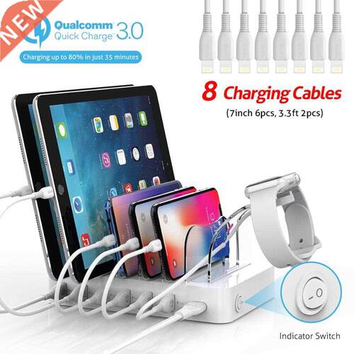 Soopii Quick Charge 3.0 60W/12A 6 Port USB Charging Station