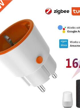 Tuya Smart Zigbee Plug Socket 3800W 16A EU Smart Socket