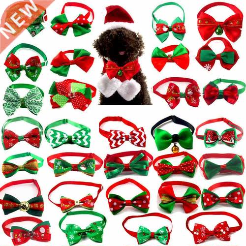 Christmas Holiday Pet  Dog Coll Bow Tie Adjustable