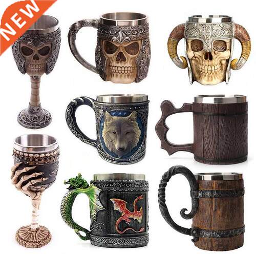 Viking Mug Beer Cup Bavarian Wood Style Simulation Wooden Ba