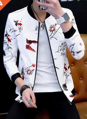 Spring Autumn New Men	s Bomber Zipper Jacket Male Cas