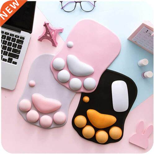 Cute Cat Paw Mouse Pad Kawaii Gaming Desk Pad Nonslip Silico