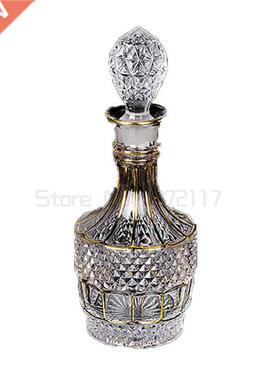 Czech style whiskey decanter whiskey bottle crystal glass