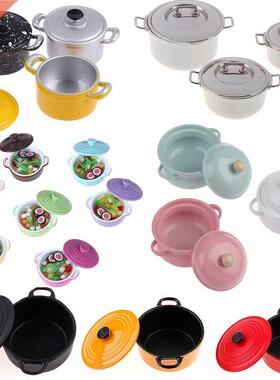 Hot Pot 1:12 Dollhouse Miniature Metal Cooking Soup Pot Cook