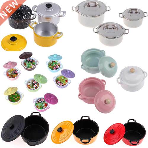 Hot Pot 1:12 Dollhouse Miniature Metal Cooking Soup Pot Cook
