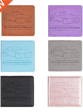 Car Document Holder Passport Storage Bag PU Leather Car