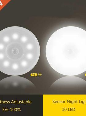 PIR Motion Sensor LED Night Light USB Rechargeable Dimmable