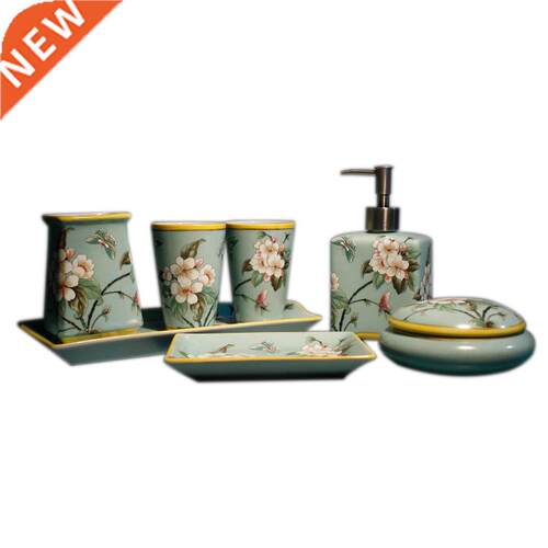Creative Upscale Chinese Ceramic Bathroom Couple Cup