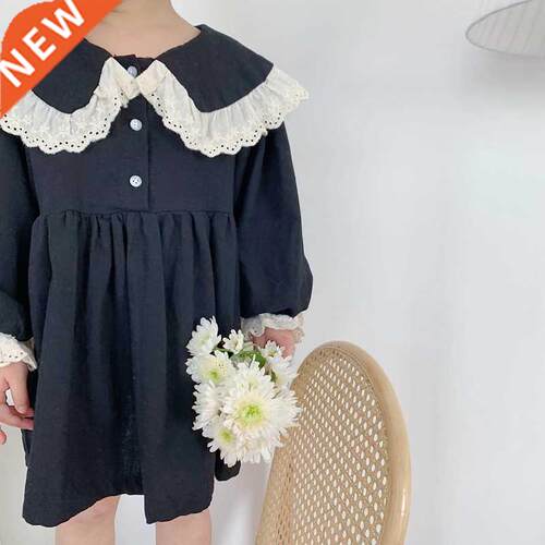 Spring autumn baby girls cotton faion lacework patchwork d
