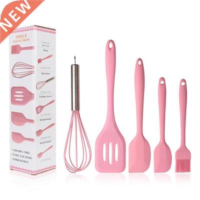 5 Pcs multi-color Silicone Cooking Utensils Set Stainless St