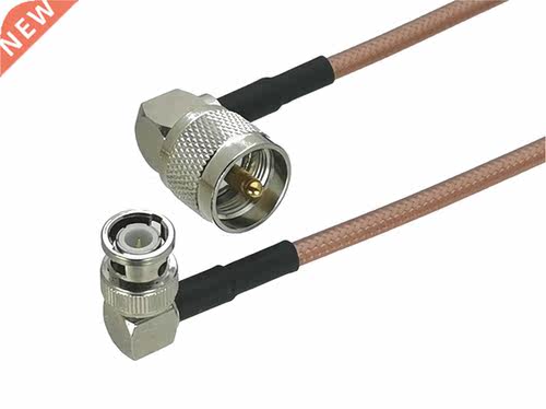1Pcs RG142 BNC Male Plug RA to UHF PL259 Male Plug Right ang
