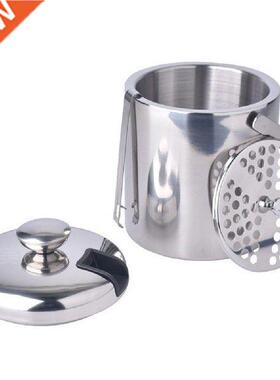 Stainless Steel Ice Bucket Double-layer Wine Beer Ice Cube