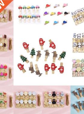 10pcs/pack Girl Heart Net Red Clothespin Craft Decoration Cl