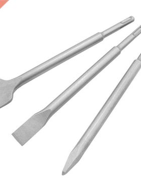 3pcs Electric Hammer Chisel Round Handle Pointed Flat Chisel