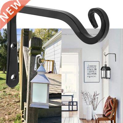 1 PC Black Wall Hanging Rack Lamp Plant Flowerpot Hanger Bra