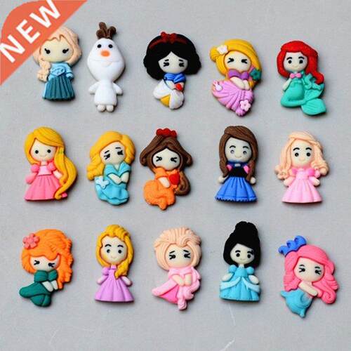 10cs Cute Catoon incess Flat Back esin Cabochons S