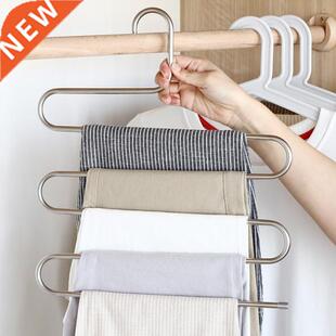 5 Layers Stainless Steel Clothes Hangers Pants Storage Hange