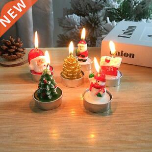 Christmas Craft Gift Candles Santa Cartoon Painted Candle