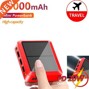 Solar Mini Power Bank 80000mAh Large Capacity Portable Charg
