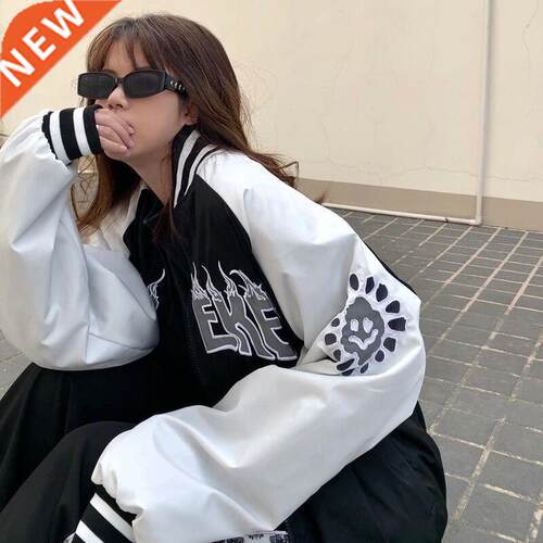 2021 new set jacket women embroidery baseball uniform spring
