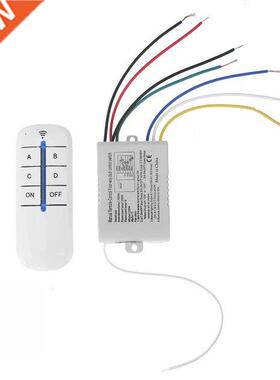 4 Relay 220V Wireless Remote Control Switch ON/OFF 220V Lamp