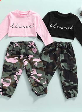 FOCUSNORM 1-6Y Fshion utumn Kids Girls Clothes Sets 2pcs L