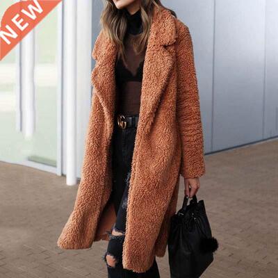 2021 utumn Long Winter Cot Womn Fux Fur Cot Women Wrm