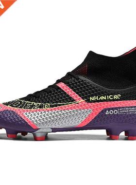 Original rend Men Soccer Shoes Adult Kids TF/FG High Ankle F