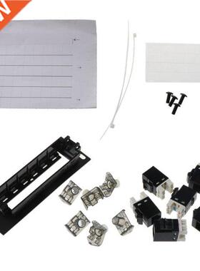 6 Port CAT6 Patch Panel FTP LAN RJ45 Network Cable Adapter K