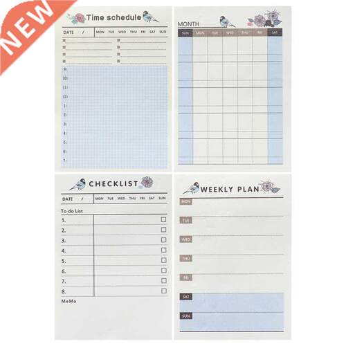 60 Sheets/pad Creative Diary Weekly Plan Memo Pad To Do List
