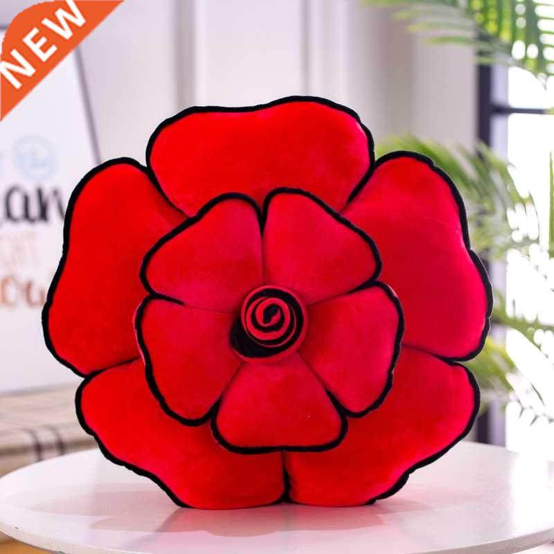 New Home Decorative Pillows Sofa Cushion Red Rose Pillow coj图片