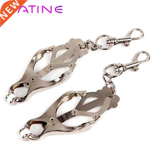 VATINE 1 Pair Nipple Clamps Breast Clips Adult Games SM Bond