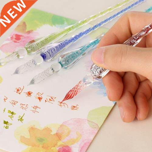 New 1 Pc High Quality Glass Drip Fountain Pen Vintage Glass