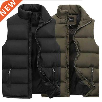 Autumn Winter Men Vest Jacket for Down Male Cotton-Padded Sl