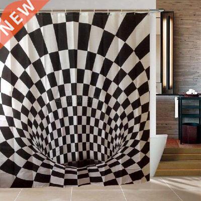 maze D plaid polyester waterproof mildew shower curtain