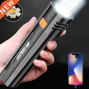 Portable Flashlight USB Rechargeable LED Torch Pocket Flashl