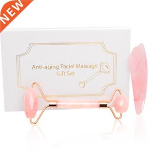 Dropipping Jade Roller Face Massager Rose Quartz Face Roll