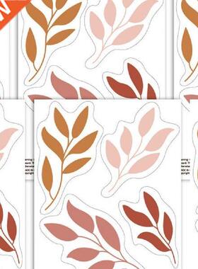 6 Sheets Wall Stickers Plane Bohemia Flexible Elegant Leaf