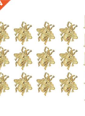 12PCS Bee Handles Brass Gold Knobs For Cabinets For Kitchen