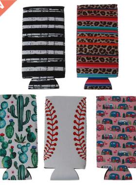 5Pcs Perfect for 12oz Slim Can Cooler Neoprene Beer Cooling