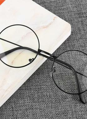 Retro Round Frame Ant-blue Radaton Glasses Ultralght Men