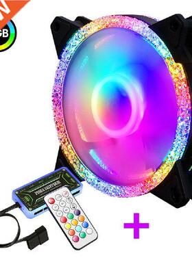 120mm Fan RGB Case Fans Mute Cooler Pc Computer 3pin +