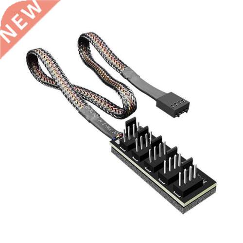Chassis Fan Hub CPU Cooling 5 Port 4 Pin PWM Controller Mult