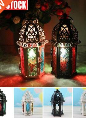 Classic Art Rustic Lantern Hurricane Tealight Pillar Candle