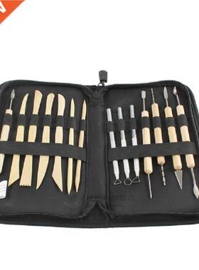 14 Pieces Wooden Metal Wax Pottery Clay Carving Modeling Too