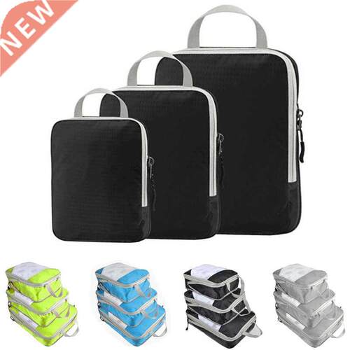 3/4/6pcs/set Compression Packing Cubes Travel Storage Bag Lu